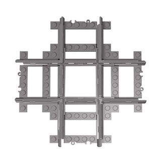 城市火車軌道集成十字軌道 / 組裝十字軌道火車站積木與樂高火車兼容