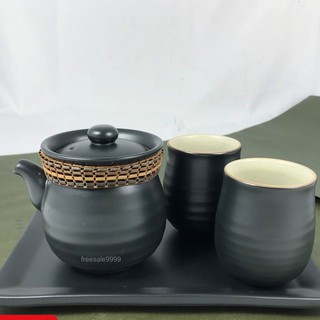 陶作坊|黑 一式易泡壺+2中品杯組+易泡盤茶盤禮盒 另有陶品/老岩泥/泡茶組/同心杯全新品