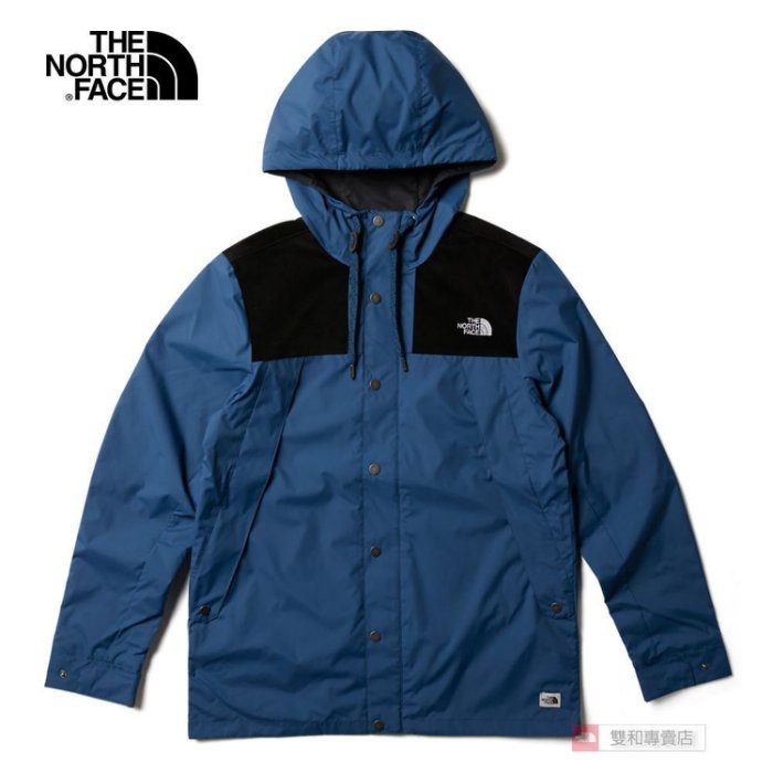 -滿3000免運-[雙和專賣店]The North Face 通用款 戶外防風防潑水外套/3VTZ/蔭藍