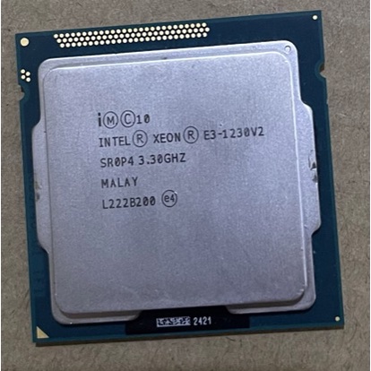 二手良品(瑕疵品)INTEL CPU XEON E3-1230 V2 LGA 1155 (i7 3770參考看看)