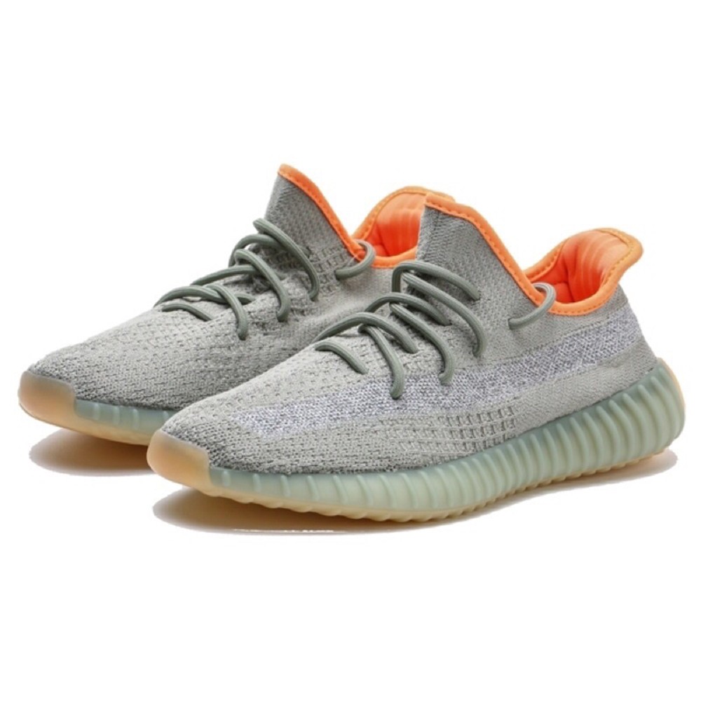 ADIDAS YEEZY BOOST 350 V2  灰橘 側透滿天星 反光 FX9035