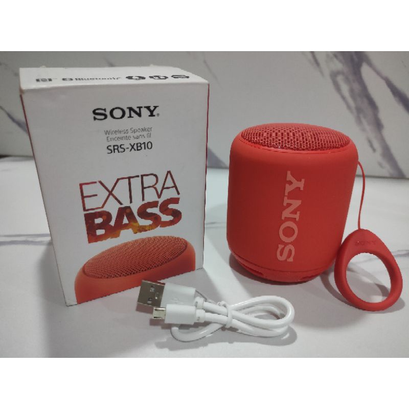 【SONY 索尼】 SRS-XB10 可攜式防潑灑藍牙喇叭/無線藍牙喇叭/紅色