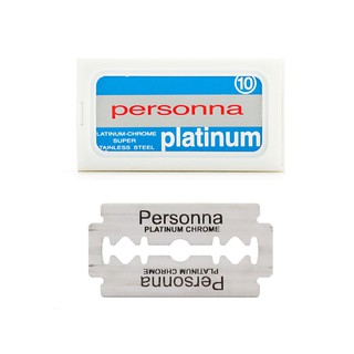 Personna 超級白金 不鏽鋼 雙面刮鬍刀片（10片/通用復古傳統安全手動刮鬍刀 不銹鋼老式雙刃刀架刀片 剃鬚刀剃刀