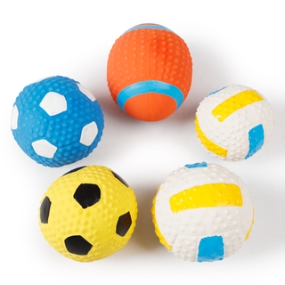 【PetBaby寵物精靈】新款高彈棉填充品質寵物乳膠玩具 足球排球橄欖球發聲寵物玩具球狗玩具