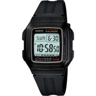 附發票 臺灣卡西歐公司貨 CASIO 卡西歐 十年電池 碼表 五組鬧鈴 LED 防水F-201WA-1A 學生/當兵