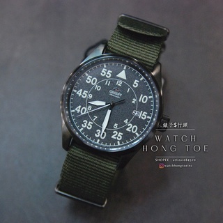 []錶子$行頭[] ORIENT 東方 經典復古飛行機械腕錶-尼龍帆布/磨砂黑面黑 ( RA-AC0H02N )