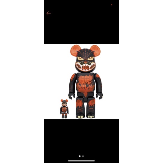 🐻現貨在手🐻 紅蓮哥吉拉 紅透 bearbrick be@rbrick 400％＋100% 透明紅蓮 庫柏力克熊