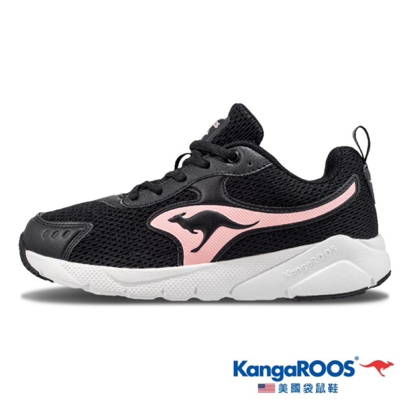 (元二商店）KangaROOS 美國袋鼠鞋 女款VALLEY 透氣吸濕 緩震機能 慢跑鞋 (黑/粉-KW21440)