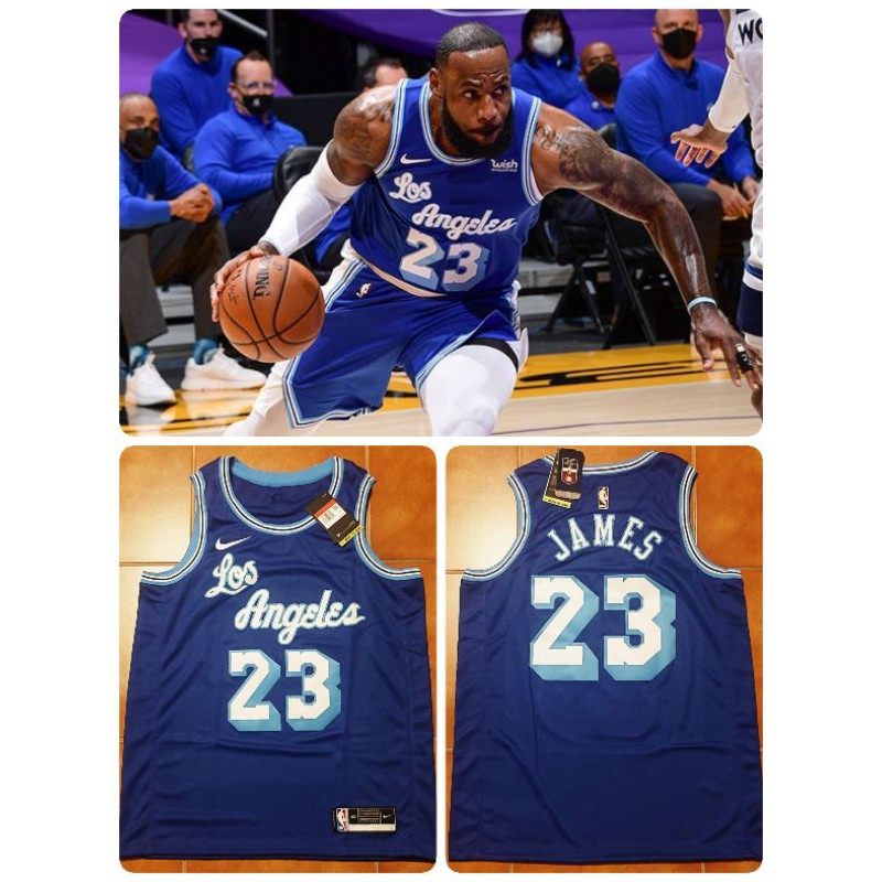 &lt;&lt; Lebron James &gt;&gt; NBA NIke 湖人隊復古球衣 LBJ SW Kobe HWC 草寫藍