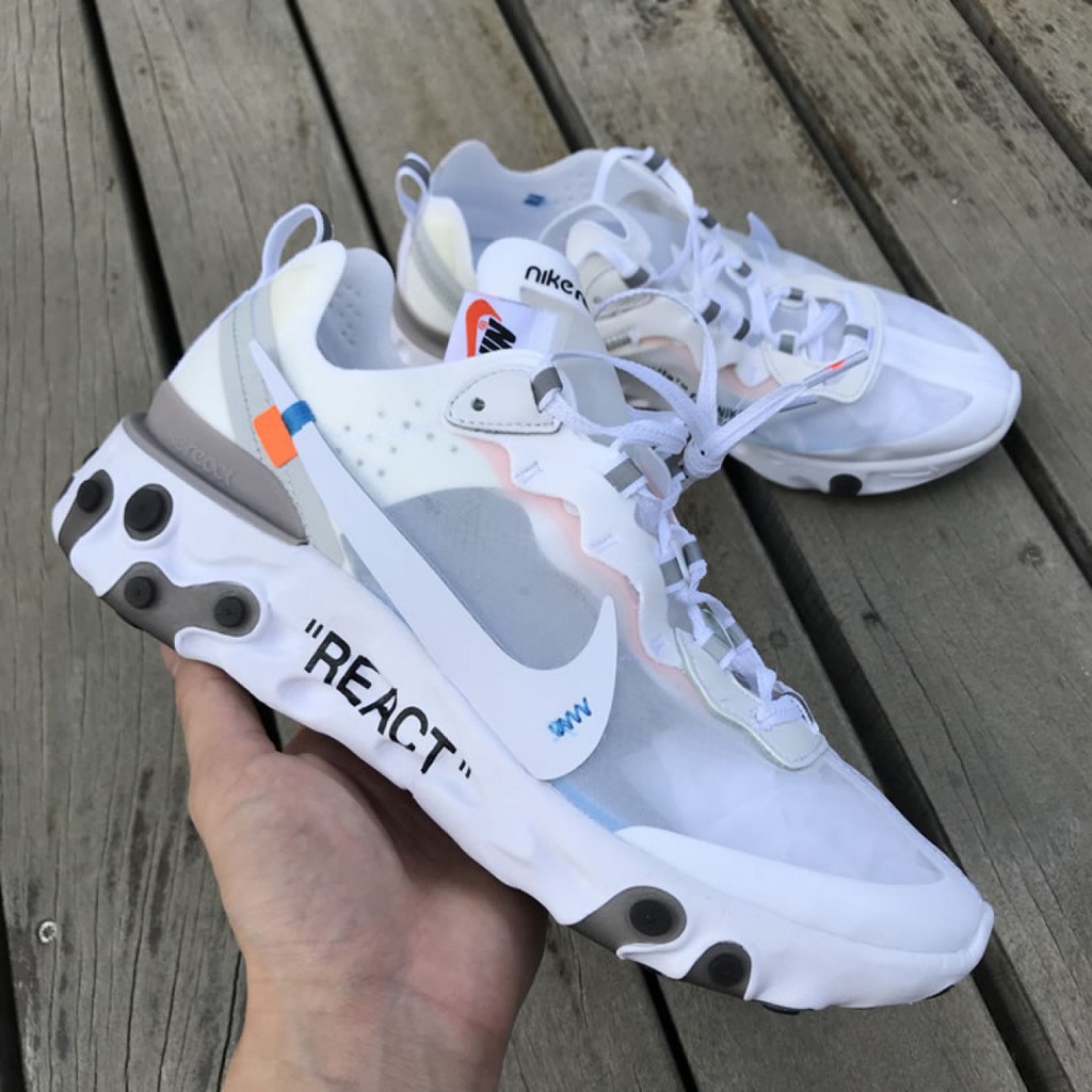 Off-white x Nike React Element 87 白 