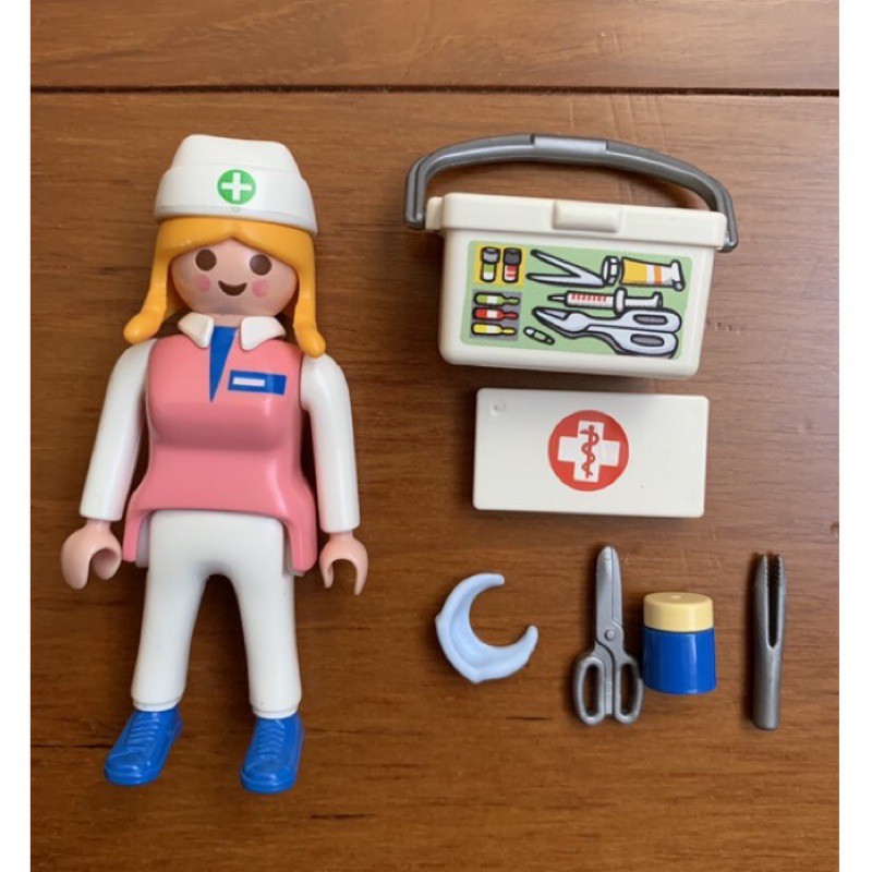 playmobil 護士 醫療箱 剪刀 夾子 藥罐 口罩