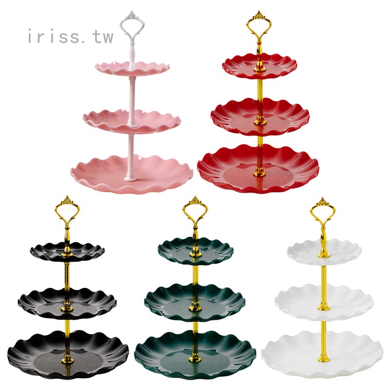 Iriss 歐式多層糖果盤 結婚ktv客廳創意水果盤 蛋糕架茶點盤三層果盤