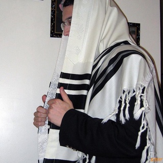 以色列tallit基督教禱告巾 大號130*180cm基督徒祈禱圍巾晨禱披巾💒家財旺🔥
