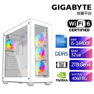 技嘉B760平台SB2EC6017H (i5-14400F/32G/2TB/RTX4060-8G) 現貨 廠商直送