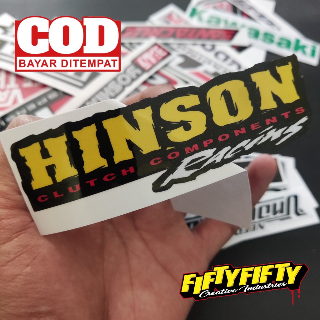 Hinson Print Cut Sticker 光面層壓印刷貼紙摩托車汽車頭盔貼紙已經成型了設計圖案