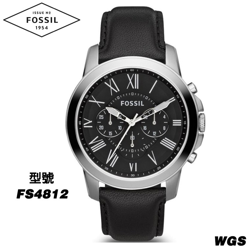 FOSSIL 旗艦三眼計時復刻腕錶 經典不敗款 羅馬優雅風計時 皮錶帶