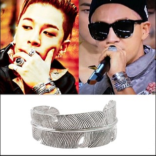 ❌免運❌韓國進口 ASMAMA正品 BIGBANG GD G-Dragon 權志龍 太陽 同款復古葉片造型開口式手環手鐲