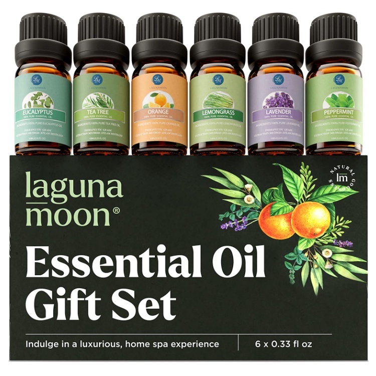 【Ka buy】 Lagunamoon 頂級 天然 精油禮盒 按摩 香氛機  送禮 自用 蠟燭 香氛 有機