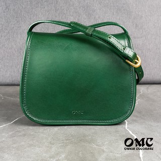 【OMC】義大利植鞣革馬鞍包-小款(綠色)
