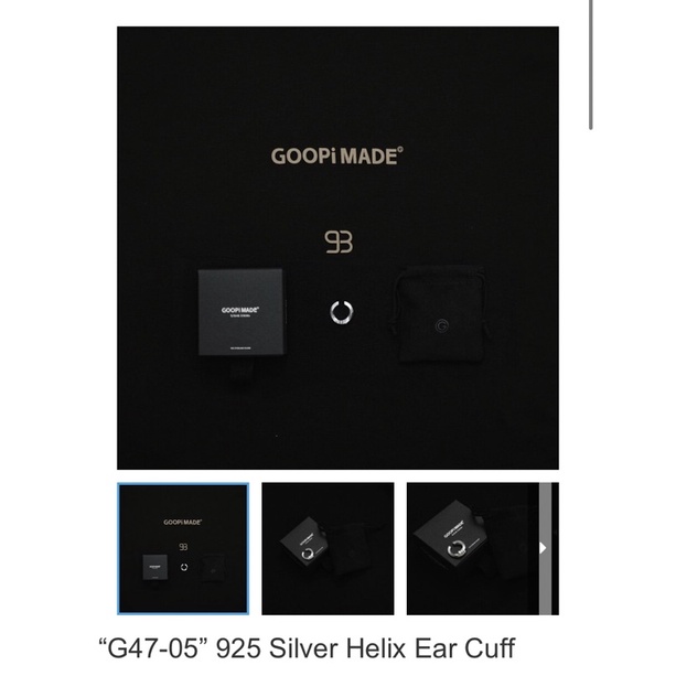可直接下標貨到付款 只售耳環全新未拆 Goopi “G47-05” 925 Silver Helix Ear Cuff
