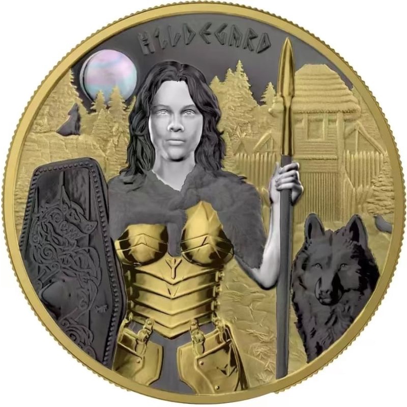 [白銀之手]&lt;預購&gt;2022德國女武神系列1-希爾德加德1盎司精鑄高浮雕銀幣6700