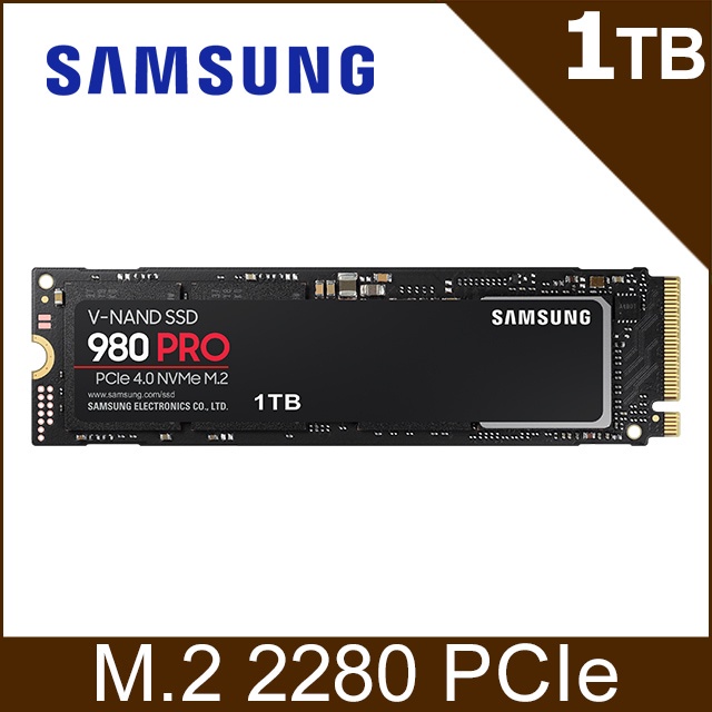 限時優惠 Samsung 三星 980 PRO NVMe M.2 Gen4 SSD 固態硬碟 1TB
