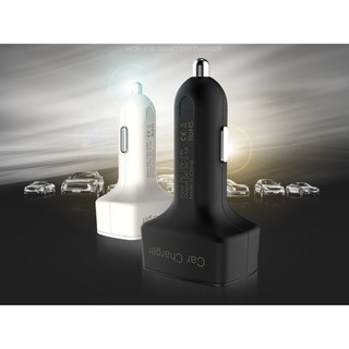 四合一 藍光顯示 雙USB 3.1A車充 電瓶電壓表車充 電流表車充 溫度計車充 點菸器 車充