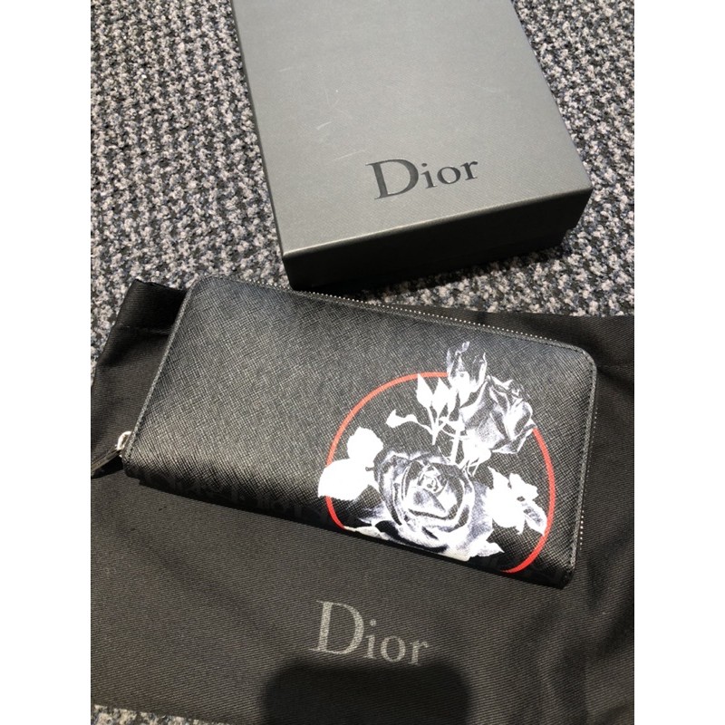 [1985精品服飾] 正品DIOR Homme 經典時尚 老花 玫瑰 長夾 2RDBC011XXS