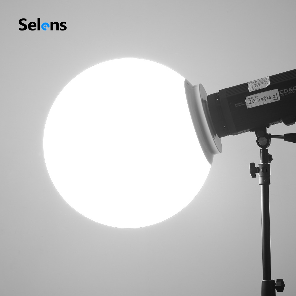 Selens 柔光球保榮口 柔光罩30-50cm 影棚閃光燈 影室燈 通用柔光罩 外拍影樓攝影燈罩 圓球形小型燈罩