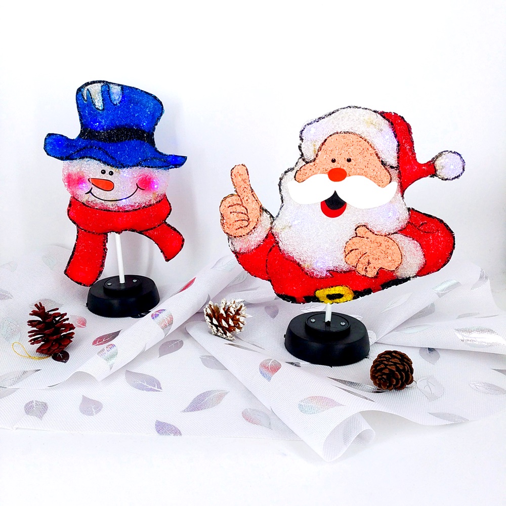 雪人燈 聖誕老公公燈 聖誕節擺飾 聖誕佈置 聖誕館 【台中出貨.現貨】