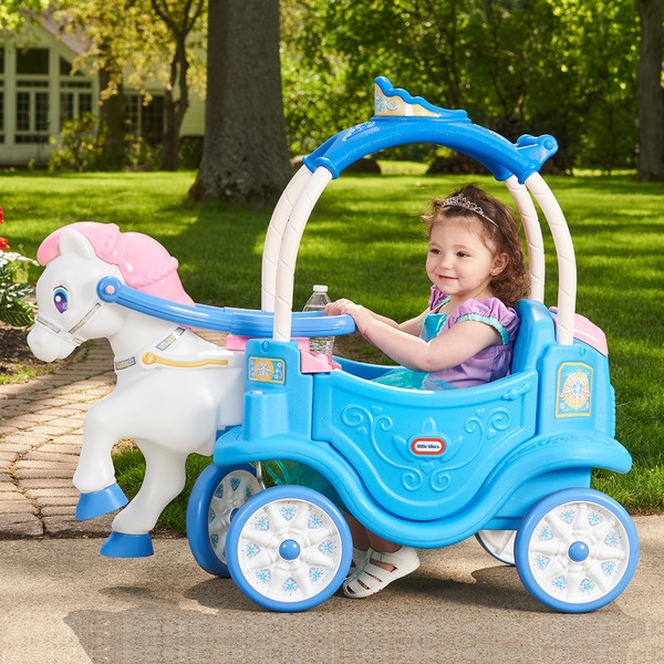 聚聚玩具【正版】Little Tikes 冰雪公主馬車 體能較具 幼兒園教具 腳行車 戶外 推車