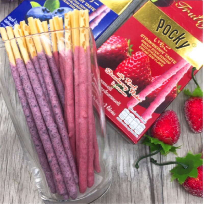 【泰好吃】泰國果肉Pocky 草莓果肉/藍莓果肉