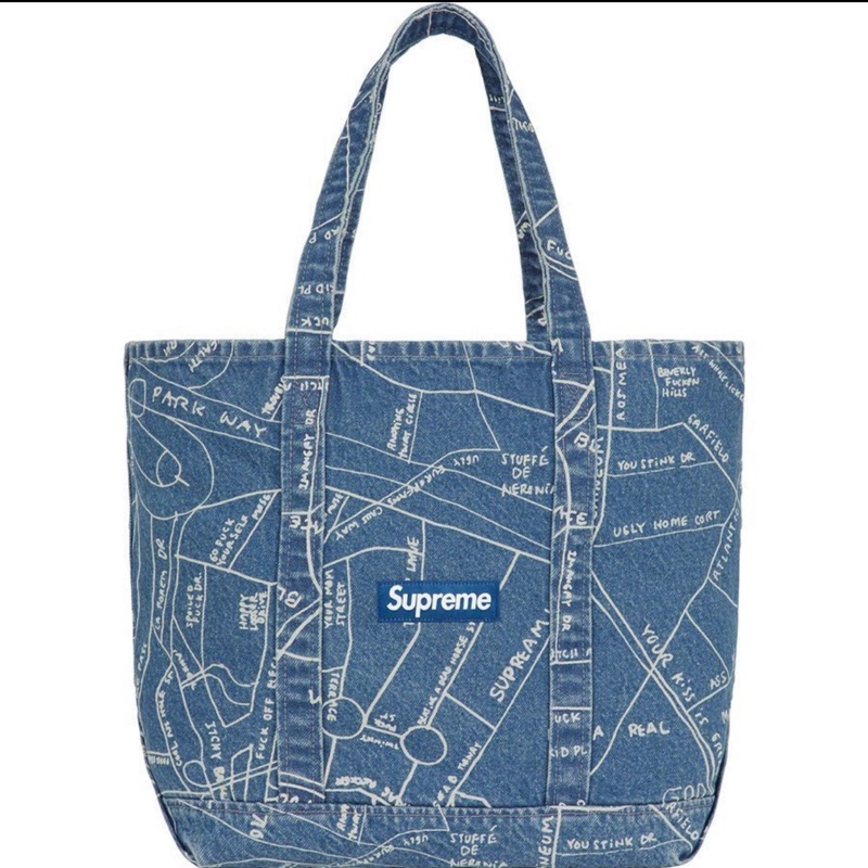 red tote bag