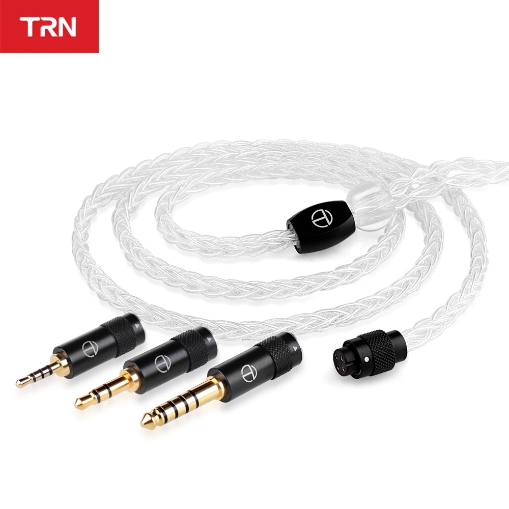 Trn T3 PRO 8 芯純銀電纜 2.5 / 3.5 / 4.4MM, 帶 MMCX / 2PIN 連接器升級的電線