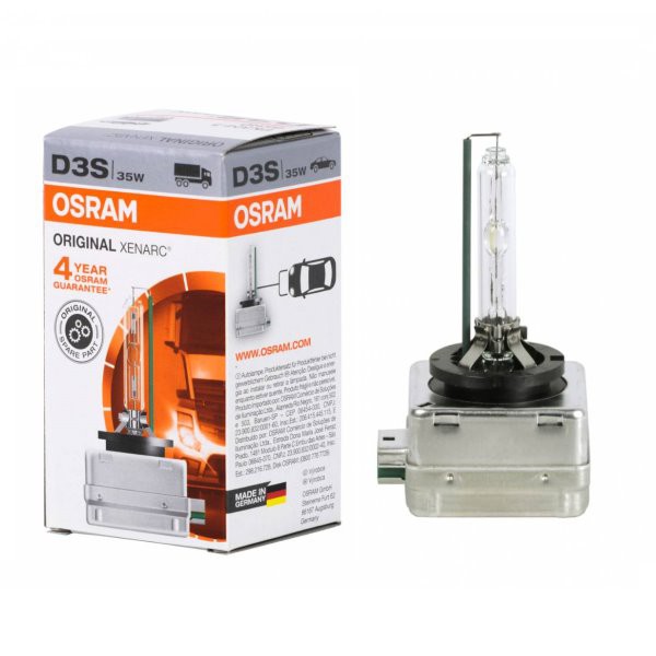 汽車百貨德國OSRAM 歐司朗 4300K 彩盒裝 66340 D3S 原廠型交換型HID燈管