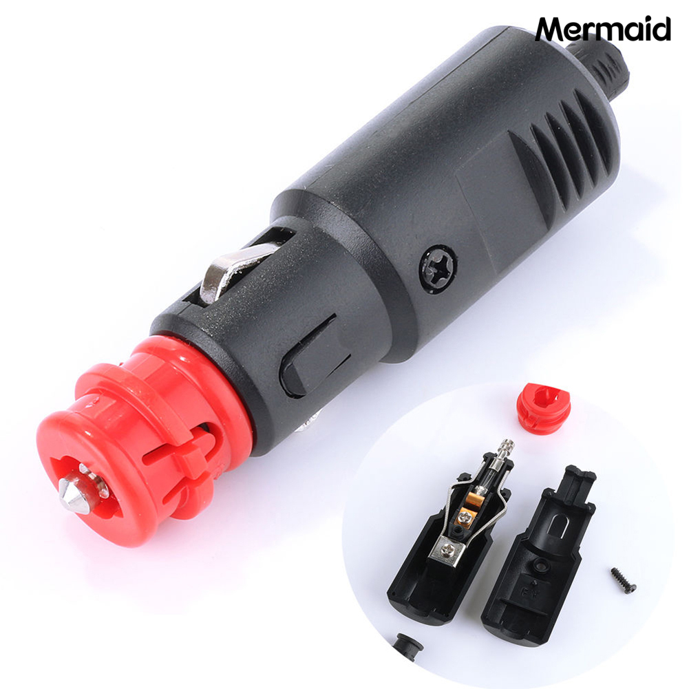 Mermaid12V-24V大功率汽車點煙器插頭帶線 車載電器 充氣泵點煙器插頭