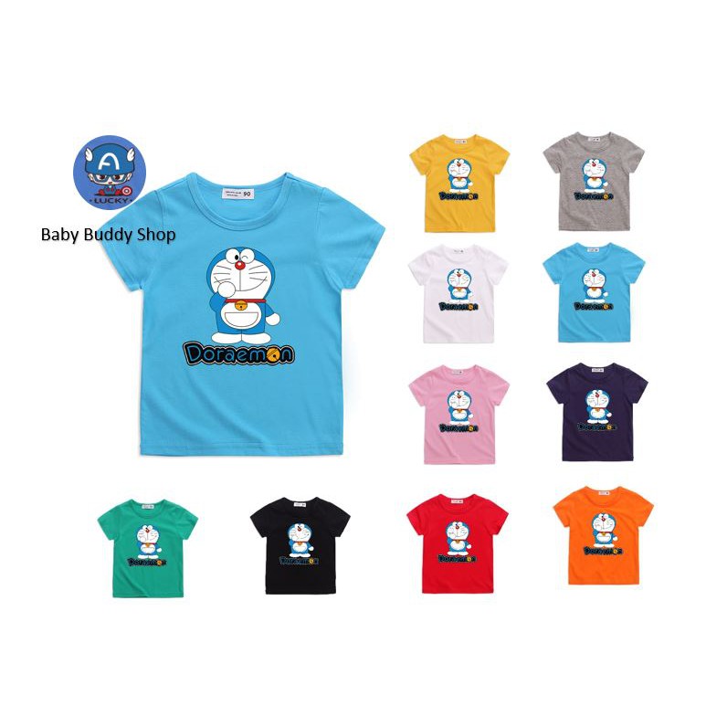 哆啦夢 8色新款夏季兒童短袖哆啦a夢卡通t恤