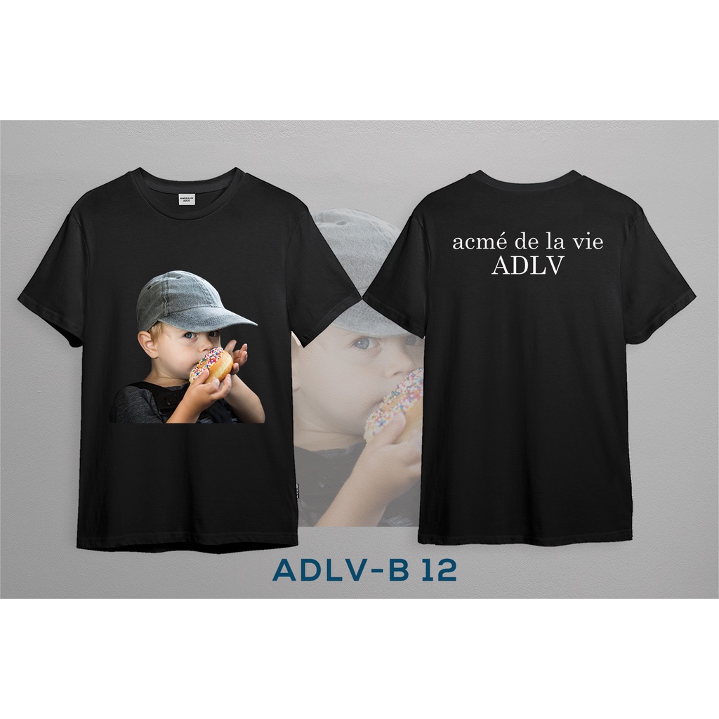 高品質 12 ADLV 藍色帽子男孩 T 恤標準形式,100% COTTON 2-Way - 優質橡膠印花 - My T