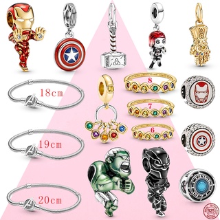 Pandora Avengers Marvel 系列魅力 925 銀適合潘多拉魅力手鍊 Diy 支援