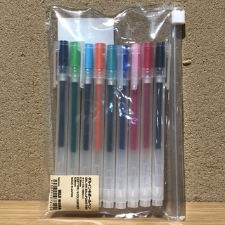 附蓋10色組✨禮物推薦 [好感生活推薦] 品項：MUJI無印良品 自由換芯附蓋膠墨筆10色組 0.38 無印