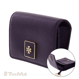 TORY BURCH 名片夾 卡片夾 信用卡 素面皮革 紫 全新 100%正品 全省專櫃可送修 twemall
