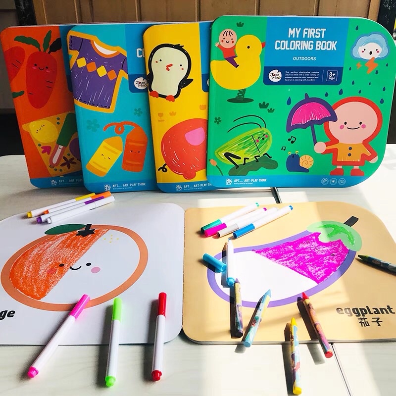 🔶現貨在台🔶 Joan Miro 美樂 連連看 連線畫 兒童塗色畫本益智 點點畫 認知塗色本 美樂蠟筆 彩色筆 塗鴉本