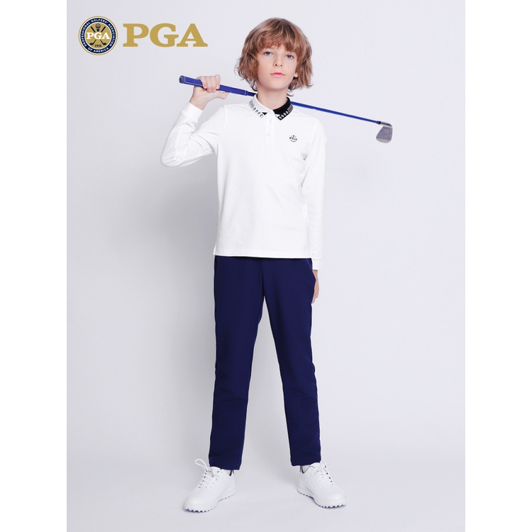 開拓者美國pga高爾夫童裝男童長袖t恤青少年時尚上衣服裝春夏季衣服套裝 蝦皮購物