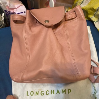 Longchamp 小羊皮後背包 九成新 正品