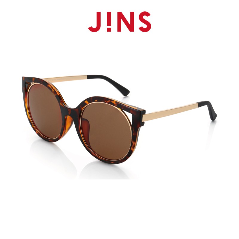 【JINS】 經典框型輕量墨鏡(特AURF17S870)木紋淺棕