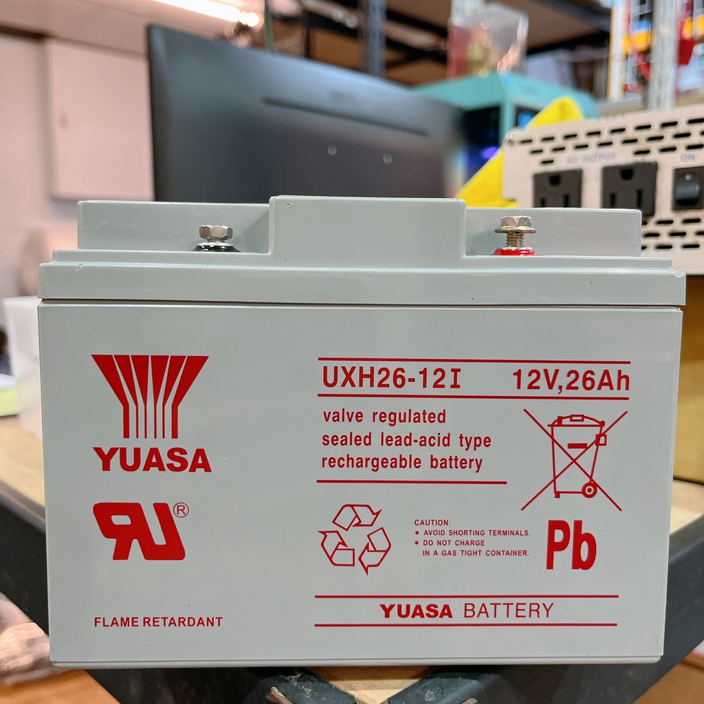 【全電行】全新 湯淺 UXH26-12I 深循環電池 12V 26AH 露營用電池 野外充電