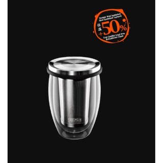 ♛BEING餐具♛仙德曼 CF352 雙層濾萃杯350ML 茶具 咖啡器具 雙層玻璃 雙層咖啡杯