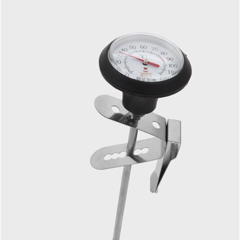 咖啡用溫度計 咖啡用品 帶夾子螺牙 溫度計 可挂式咖啡温度計 打奶泡温度器 拉花温度計