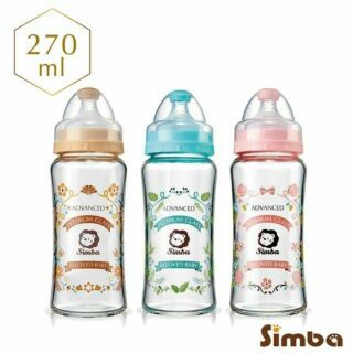 Simba 小獅王辛巴 蘿蔓晶鑽寬口玻璃大奶瓶-270ml