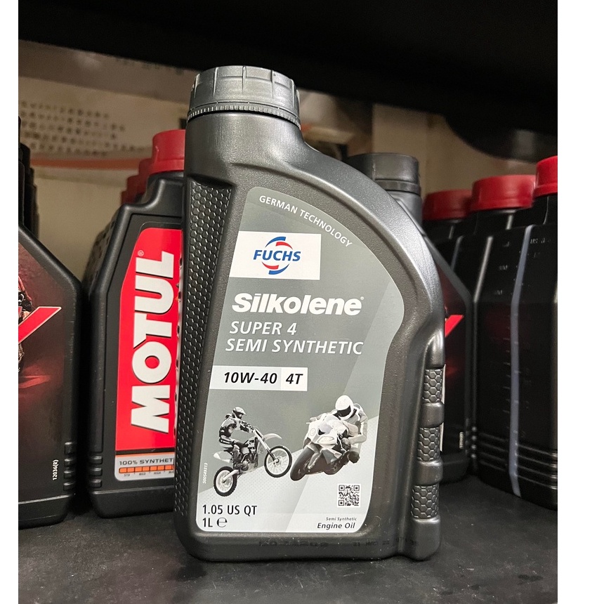 10罐2200元【阿齊】FUCHS 10W40 SILKOLENE 10W40 4T MA2 福斯 賽克龍 機油